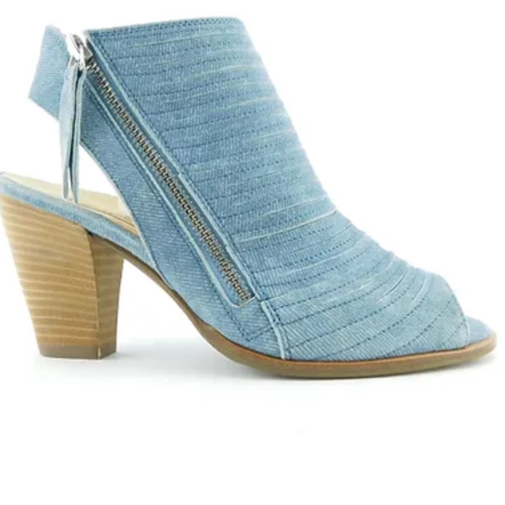 Paul Green Denim Blue Peep-Toe Sandals
